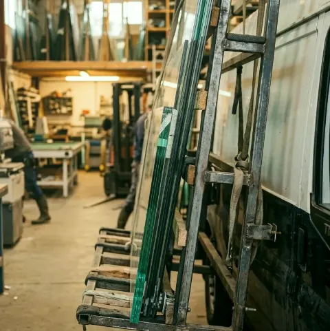 Eichen Blatt – Notverglasung bei Glasbruch